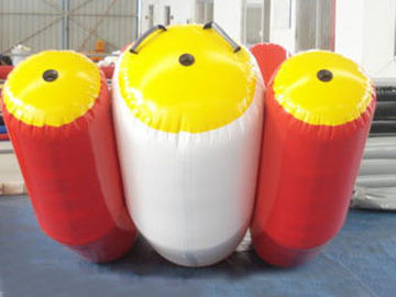 Durable Red And White Water Seesaw Inflatable Water Games For 4 People