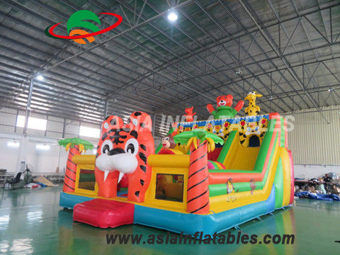 0.55mm PVC Tarpaulin 8 X 6M Tiger Inflatable Fun City