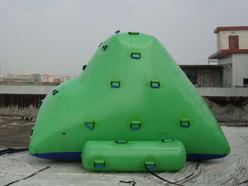 Green Inflatable Wall With Handles For Water Game In Lake , River Bank And Sea Shore