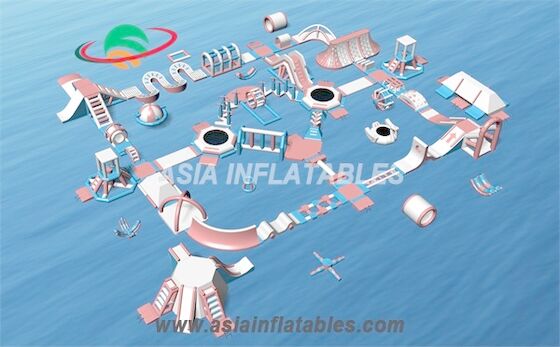 Customized Floating Inflatable Aqua Park Inflatable Aquatics Park For Sea