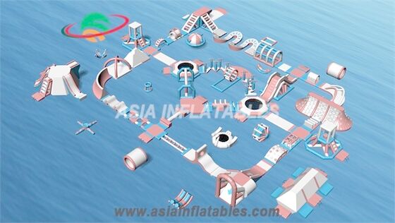 Customized Floating Inflatable Aqua Park Inflatable Aquatics Park For Sea