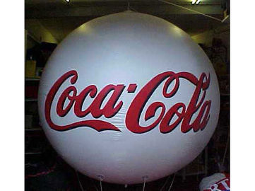 Hot Sale Advertising Inflatables Coca Helium Sphere , Advertising Inflatables Helium Balloon