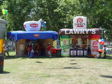 Colorful display advertising inflatables booth Kiosks for outside exhibition