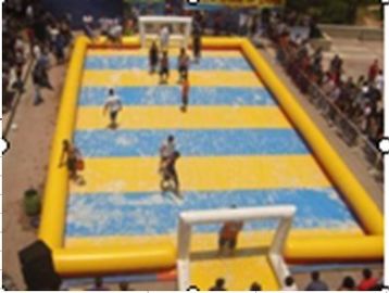 Children Inflatable Soccer Field / Inflatable Football Pitch For Coaching