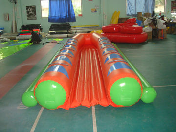 Colorful Inflatable Double Banana Boat For 12 People , Inflatable Water Games