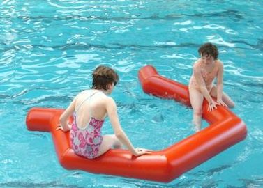 Pillar Shape Blue And Yellow Inflatable Buoys Used In Swimming Pool