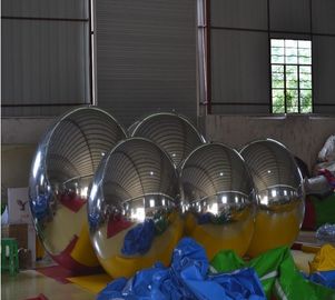 Charming Sport Advertising Inflatable Mirror Ball For Party , Mirrored inflatable ball