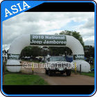 White Color Inflatable Start Line Arch With Removable Banner For Rental