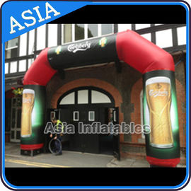 Sealed Inflatable Entrance Arch With Football In The Middle For Football Competition