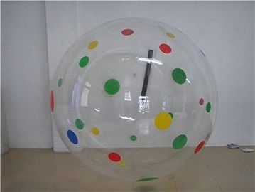 Clear PVC Inflatable Water Balls with Color Dots For Kids Inflatables Pools