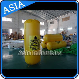 Inflatable Buoys , Cylinder Shape For Water Triathlons Advertising