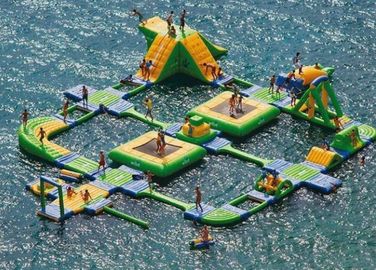 Huge Wibit Sport Inflatable Water Parks , Aqua Park Games