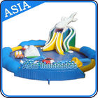 Use On Land Inflatable Water Park With Inflatable Floating Games , Inflatable Water Park Pool