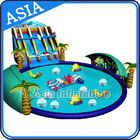 Super Fun Inflatable Water Park , Amusement Park Games Equipment