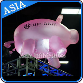 Customized Helium Balloon Animal Shaped  , Cartoon Character Pink Pig Inflatable