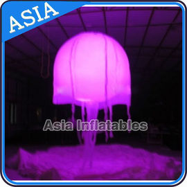 LED Light Helium Balloon Mega Inflatable Jellyfish Halloween , Shining Night Ball