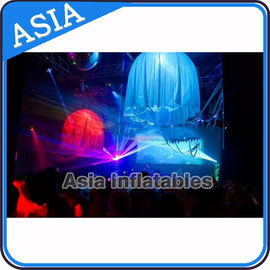 LED Light Helium Balloon Mega Inflatable Jellyfish Halloween , Shining Night Ball