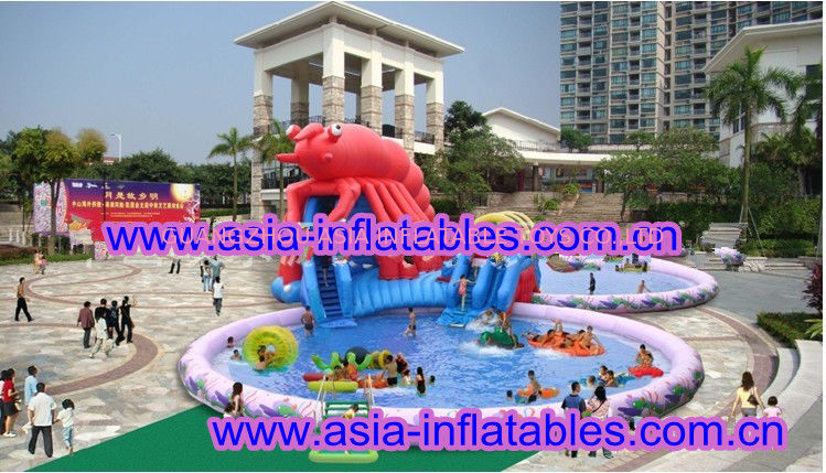 Large  Lobster Pool Inflatable Water Parks For Commercial Use