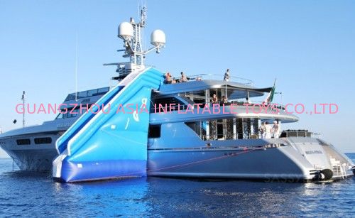 Inflatable Water Floating Yacht Slide, Inflatable Water Sliding Sports