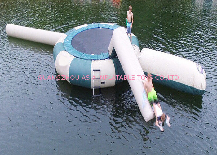 Square Trampoline Combo With Slide Inflatable Water Sports Games With High Quality