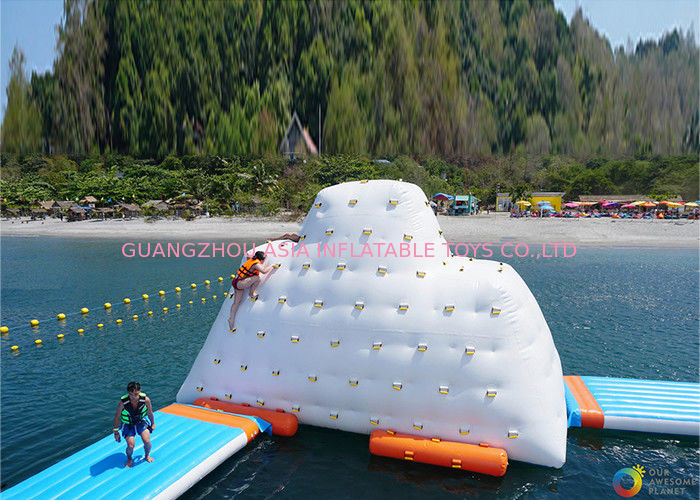 14′ Inflatable Climbable Iceberg For Summary Holiday , Inflatable Water Games