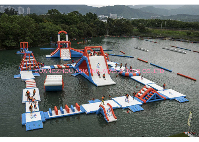 Commercial Inflatable Water Park For Amusement Resort Flame Resistance