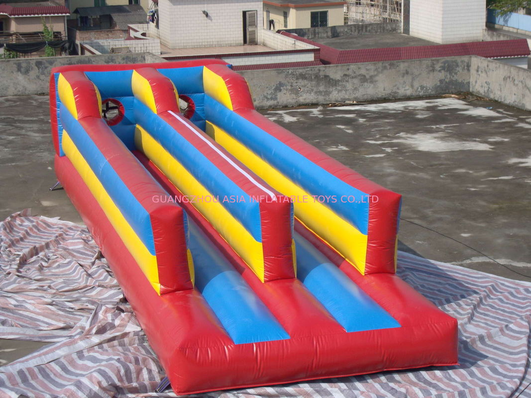 Inflatable double lanes bungee trampoline