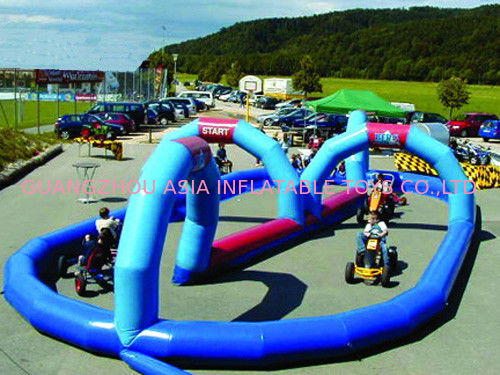 Children Inflatable Amusement Park Games Race Track Sport With PVC Tarpaulin