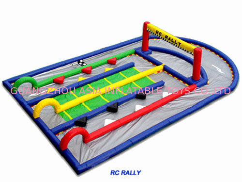 0.55mm Plato PVC Inflatable Remote Control Mini Race Track For Children Play