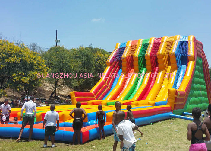 Commercial Giant Inflatable Slide With 6 Lanes For Children CE UL SGS