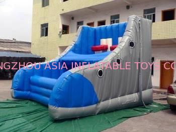 UV Resistant Inflatable Amusement Park With Shoe-Shaped Basketball Shooter