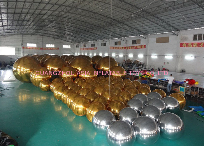 Outdoor Live Concert Advertising Inflatables Decoration Sliver Reflect Inflatable Mirror Balloon