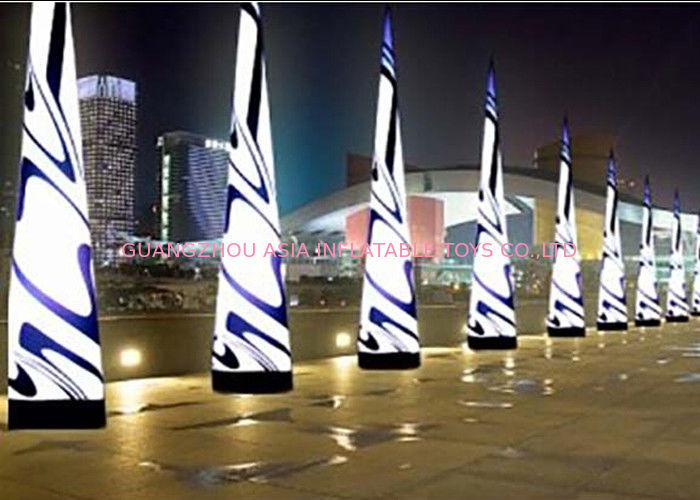 Taffeta Fabric Inflatable Lighting Decorations / Party Inflatable Cone