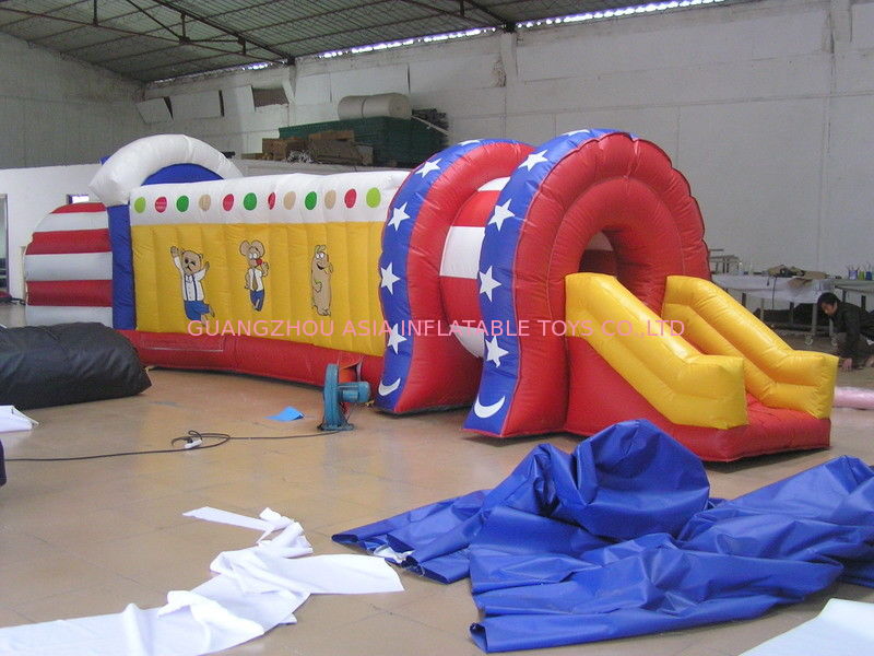 Inflatable Train Tunnel , Inflatable Chidlren Park Amusement Games