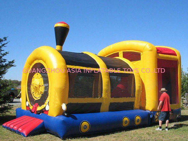 Hot Sale Inflatable Amusement Park, Inflatable Yellow Train Tunnel