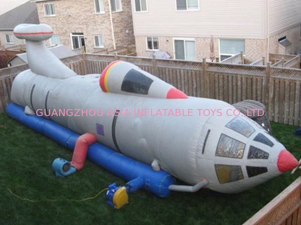 White Pvc Tarpaul Inflatable Tunnel Maze, Ininflatable Rocket Tunnel