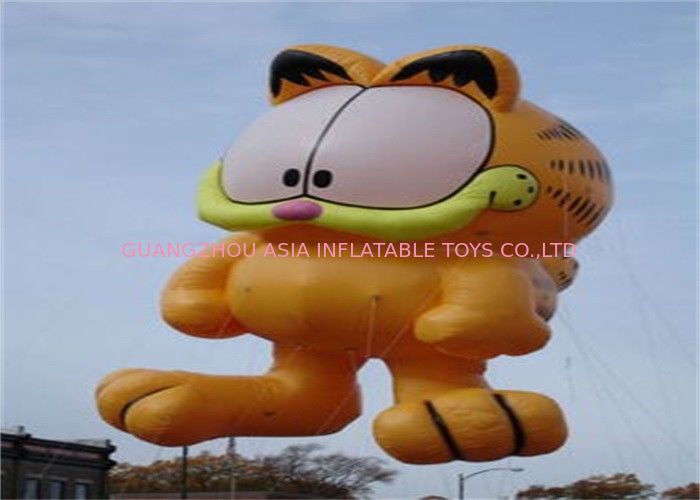 Advertising Inflatable Cartoon Cat Character Balloon , Giant Animals Flying Ball