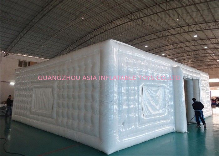 White Advertising Airtight Inflatables Cube Tent For Big Event Occasion