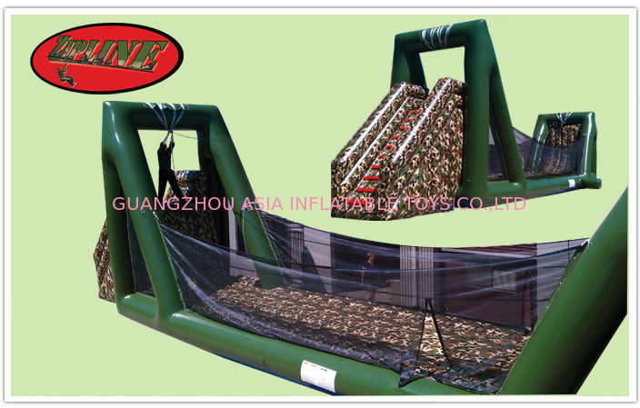 Zip Line Inflatable Military Obstacle Course For Children Park Games