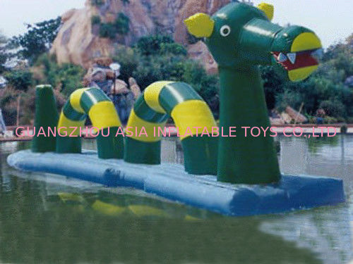 Giant Green Dragon Obstacle Course, Inflatable Water Challenge sports