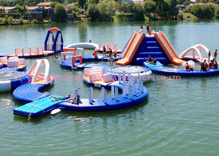 Commercial Outdoor Sea Inflatable Water Parks For Sport Games Fire Resistance