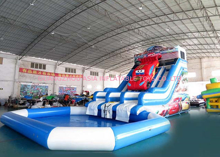 Huge Inflatable Water Parks With Swimming Pool /  Kids Water Slide