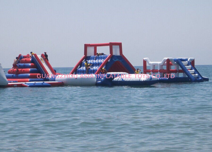 Crazy Adult Inflatable Water Parks For Lake , Beach , Ocean Heat - Resistance