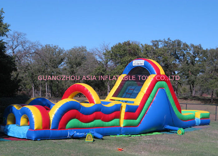 Big Inflatable Obstacle Course Bounce House For Outdoor Game 2 Years Warranty