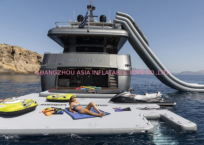 Floating Jet Ski Platform Inflatable Yacht Slides Seabob Dock With CE / SGS / EN7