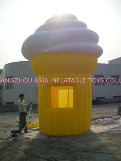 Portable Inflatable Ice Cream Booth For Show Display , Advertising Inflatables