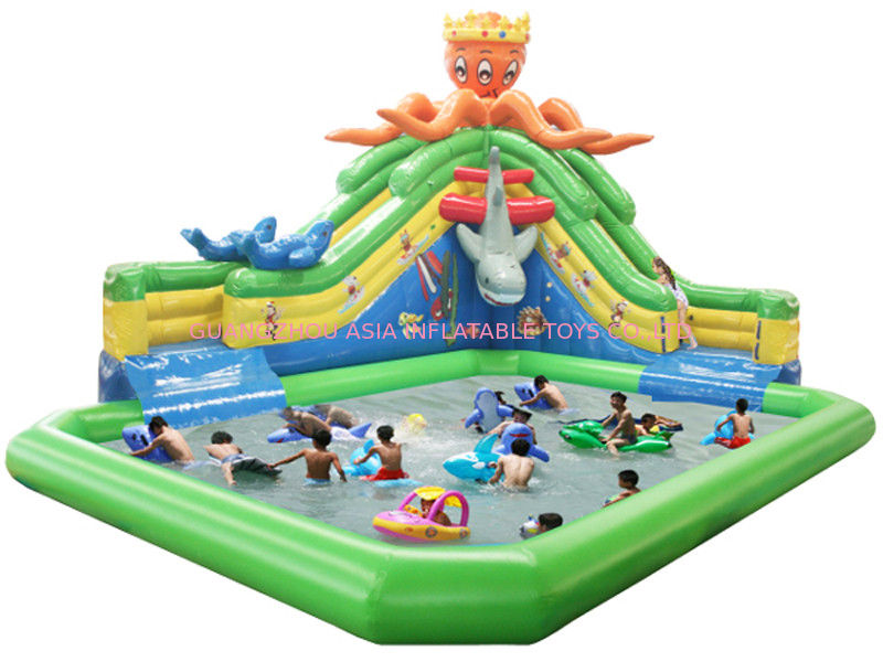 Children Water Park Inflatable Slip And Slide Water Park For Business Rental