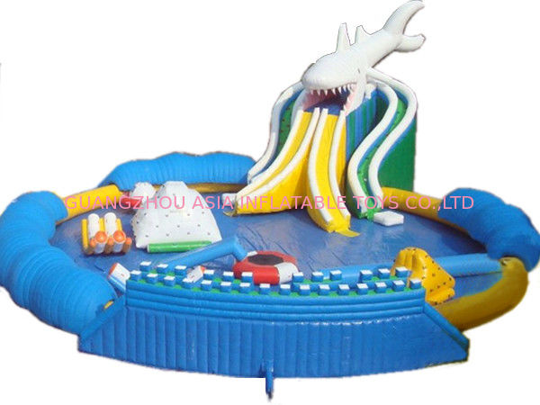 Hot Sales Giant Inflatable Shark Water Park, Inflatable On Land Pool Water Park