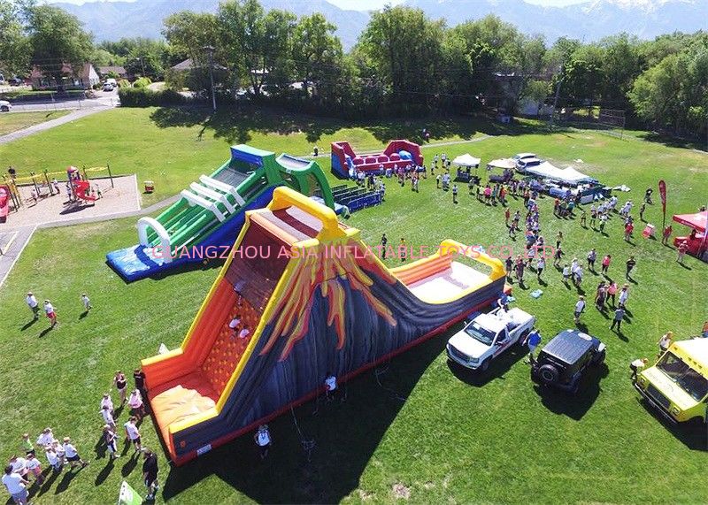 New Design Inflatable Race Slide for 5K Bouncer Obstacle Challenges Run