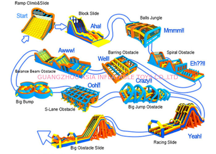 Giant Inflatable Obstacle Challenges Extreme Insane Inflatable 5k Run Race